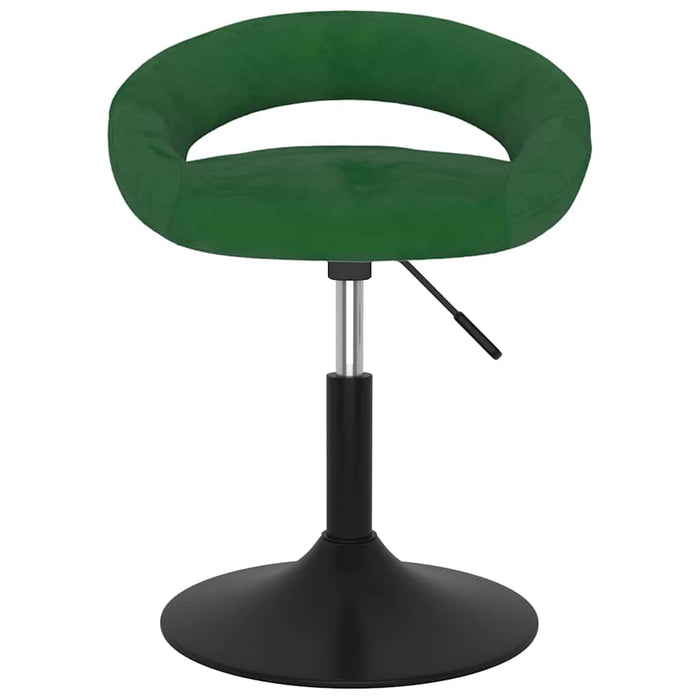 Scaune de bucătărie pivotante, 2 buc., verde închis, catifea WALTI