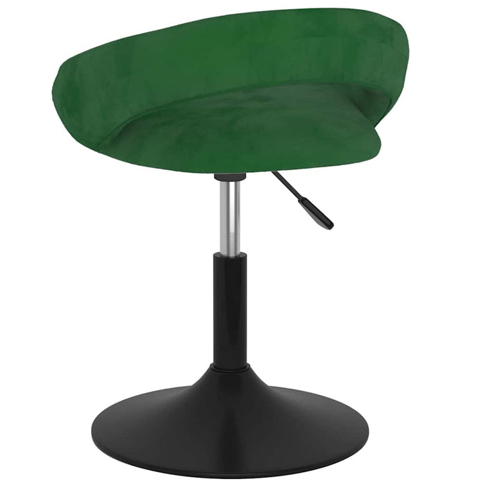 Scaune de bucătărie pivotante, 2 buc., verde închis, catifea WALTI