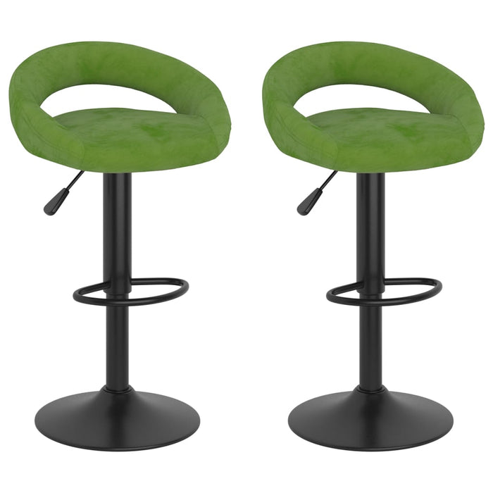 Scaune de bar, 2 buc., verde deschis, catifea - WALTI WALTI