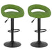 Scaune de bar, 2 buc., verde deschis, catifea - WALTI WALTI