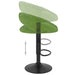 Scaune de bar, 2 buc., verde deschis, catifea - WALTI WALTI