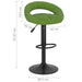 Scaune de bar, 2 buc., verde deschis, catifea - WALTI WALTI