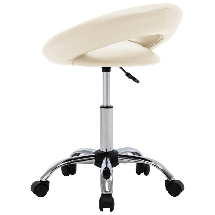 Scaune de bucătărie pivotante, 2 buc., crem, piele artificială WALTI