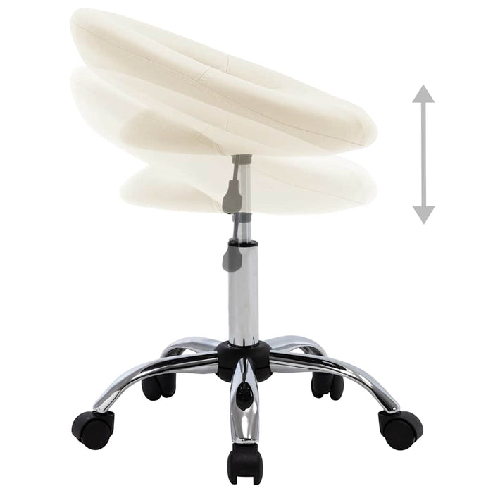 Scaune de bucătărie pivotante, 2 buc., crem, piele artificială WALTI