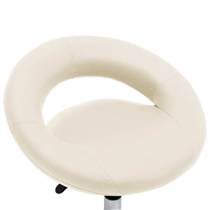 Scaune de bucătărie pivotante, 2 buc., crem, piele artificială WALTI