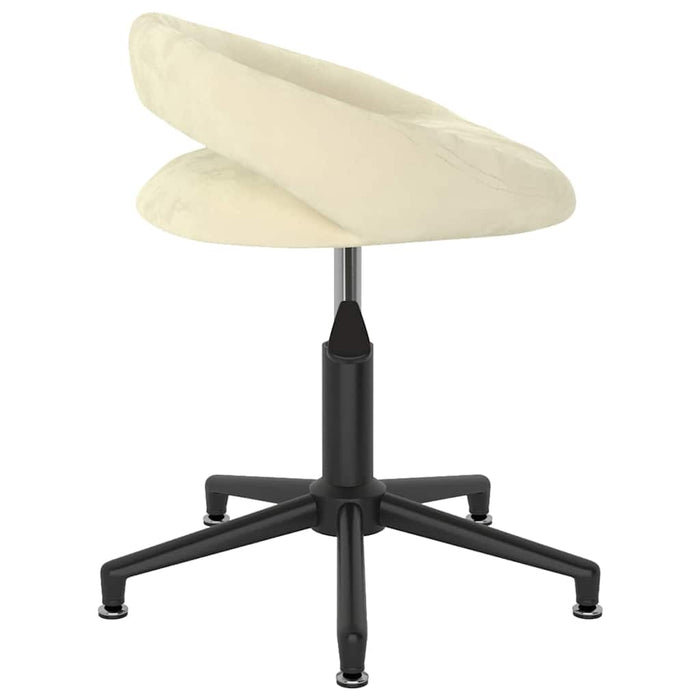 Scaune de bucătărie pivotante, 2 buc., crem, catifea WALTI