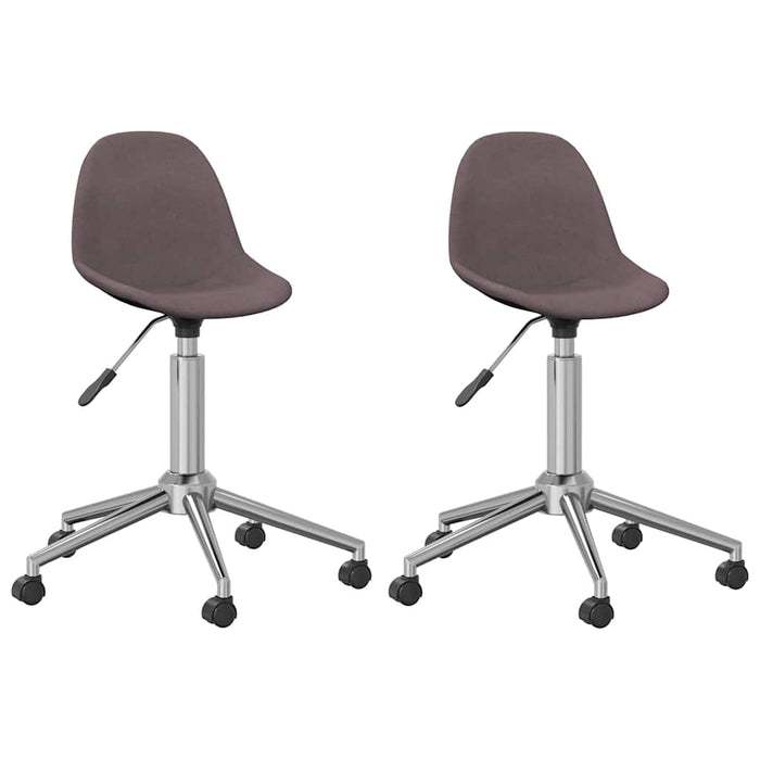 Scaune de bucătărie pivotante, 2 buc., gri taupe, textil WALTI