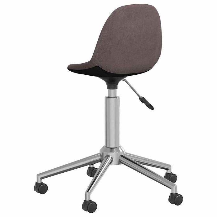 Scaune de bucătărie pivotante, 2 buc., gri taupe, textil WALTI