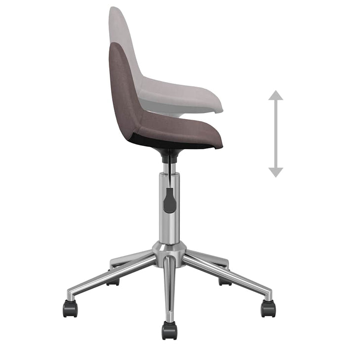 Scaune de bucătărie pivotante, 2 buc., gri taupe, textil WALTI
