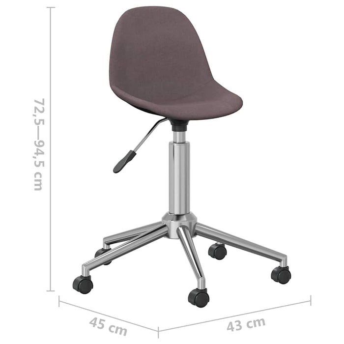 Scaune de bucătărie pivotante, 2 buc., gri taupe, textil WALTI