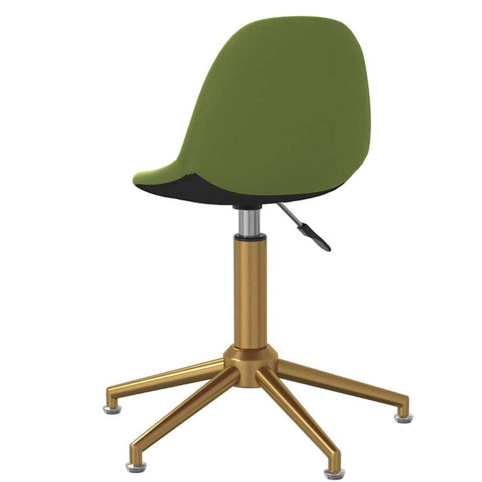 Scaune de bucătărie pivotante, 2 buc., verde deschis, catifea WALTI