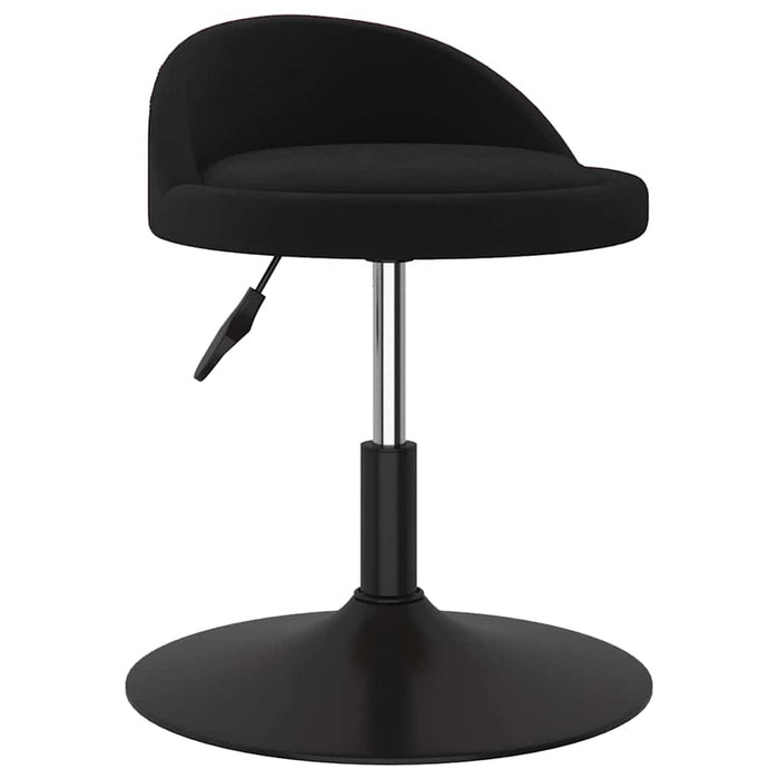Scaun de bucătărie pivotant, negru, catifea WALTI