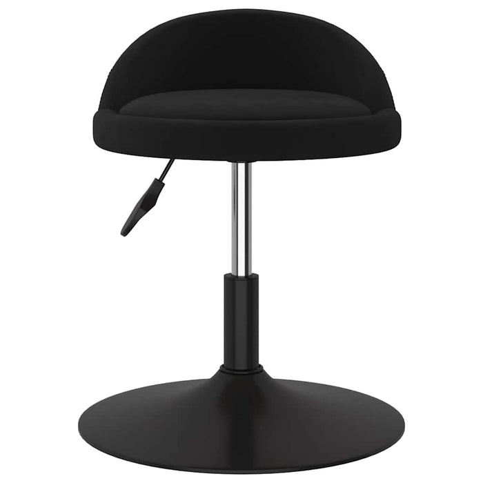 Scaun de bucătărie pivotant, negru, catifea WALTI
