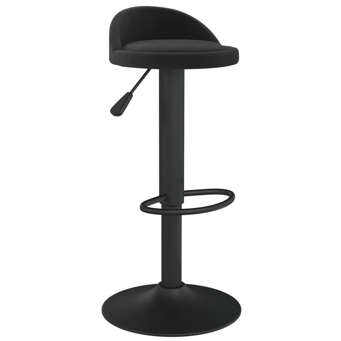 Scaun de bar, negru, catifea WALTI