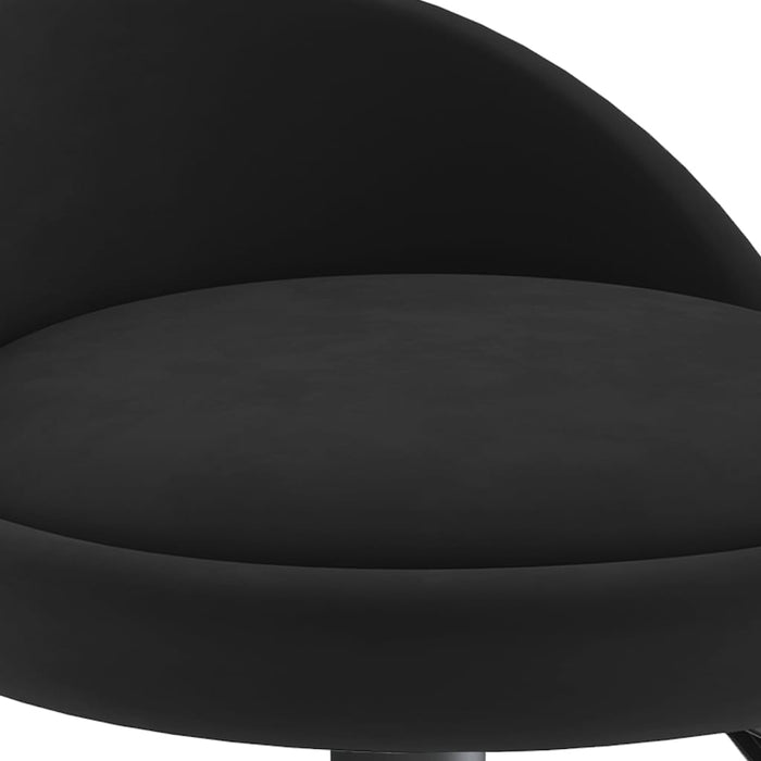 Scaun de bar, negru, catifea WALTI
