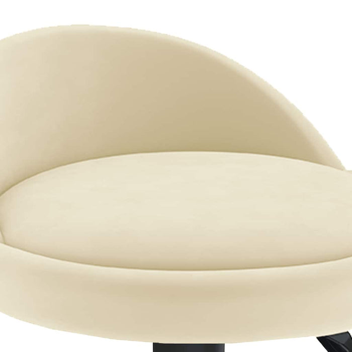 Scaun de bar, crem, catifea WALTI
