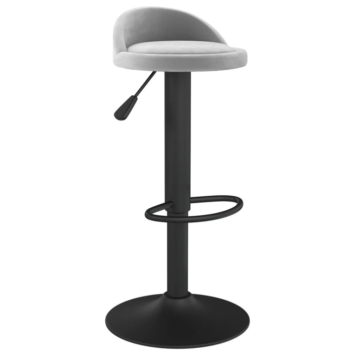 Scaun de bar, gri deschis, catifea WALTI