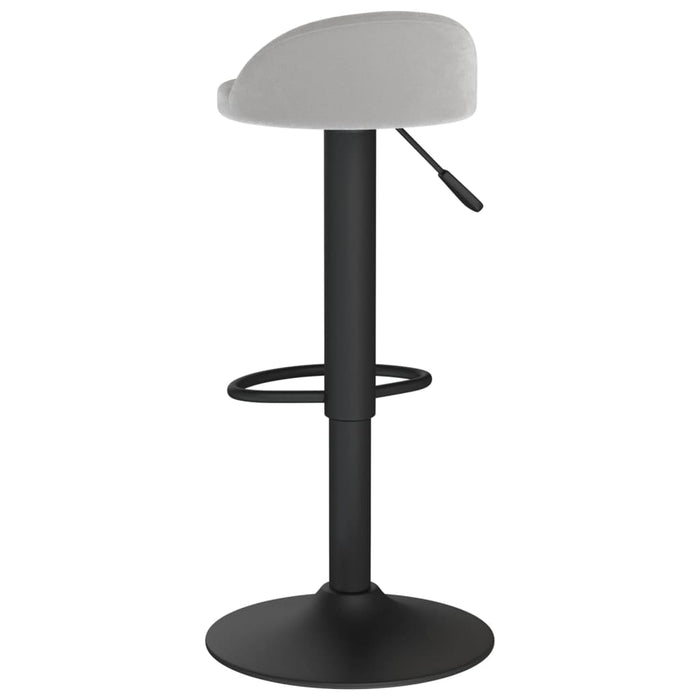 Scaun de bar, gri deschis, catifea WALTI
