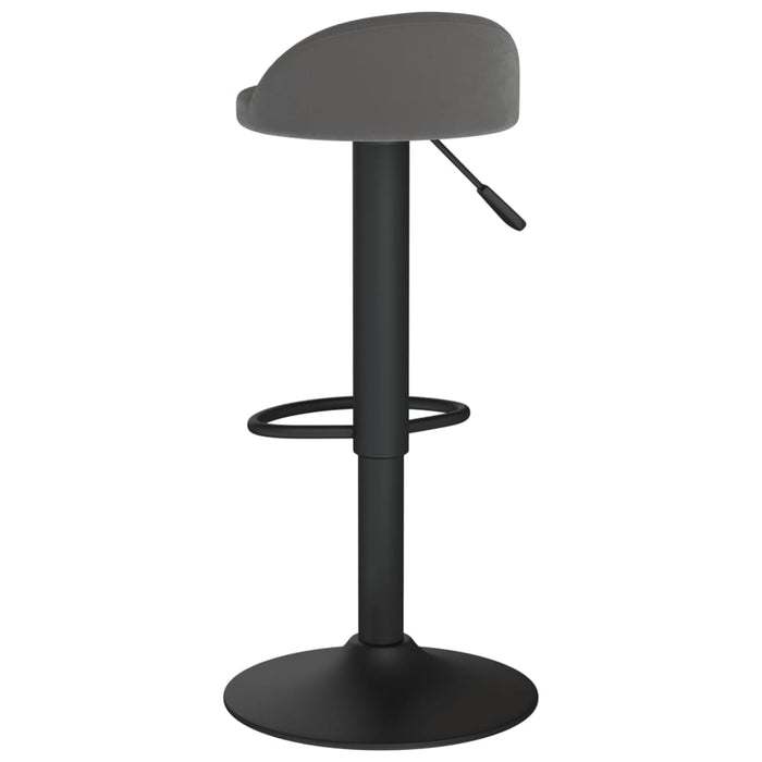 Scaun de bar, gri închis, catifea WALTI