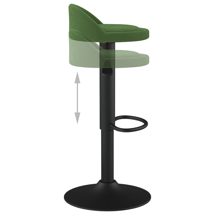 Scaun de bar, verde închis, catifea - WALTI WALTI
