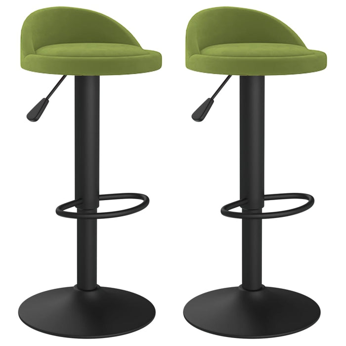 Scaune de bar, 2 buc., verde deschis, catifea - WALTI WALTI
