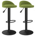 Scaune de bar, 2 buc., verde deschis, catifea - WALTI WALTI