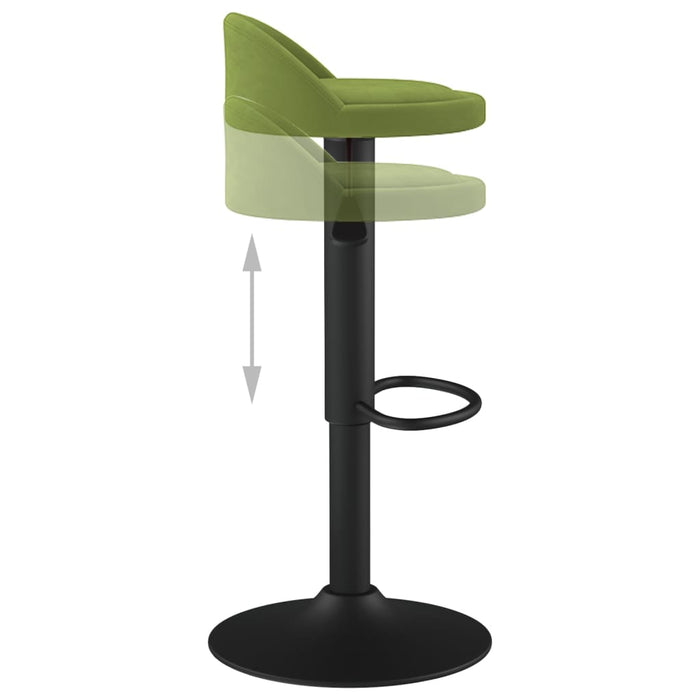 Scaune de bar, 2 buc., verde deschis, catifea - WALTI WALTI