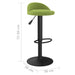 Scaune de bar, 2 buc., verde deschis, catifea - WALTI WALTI
