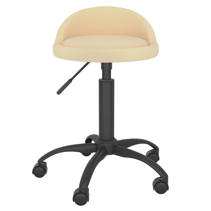 Scaune de bucătărie pivotante, 2 buc., crem, catifea WALTI
