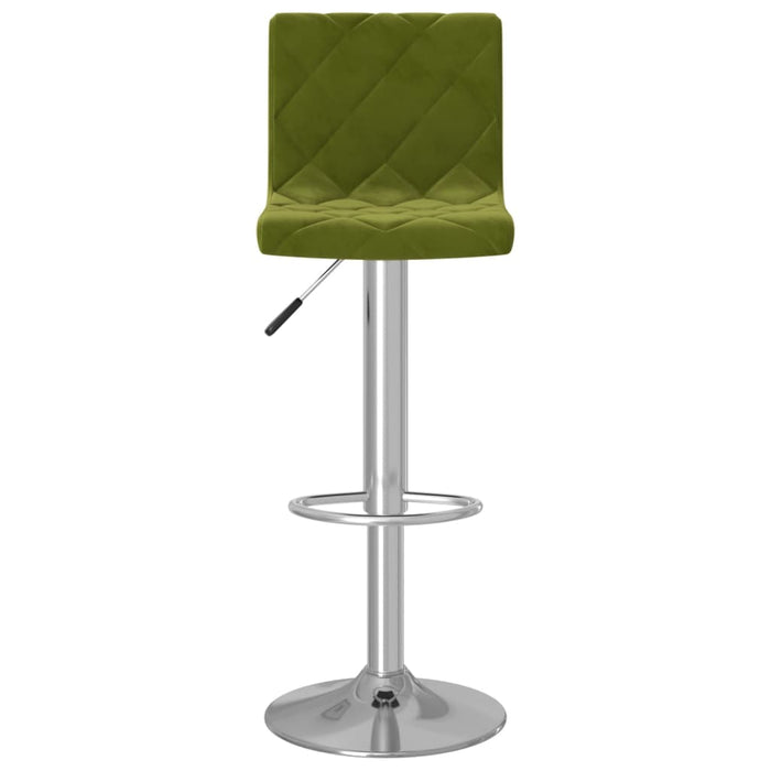 Scaune de bar, 2 buc., verde deschis, catifea WALTI