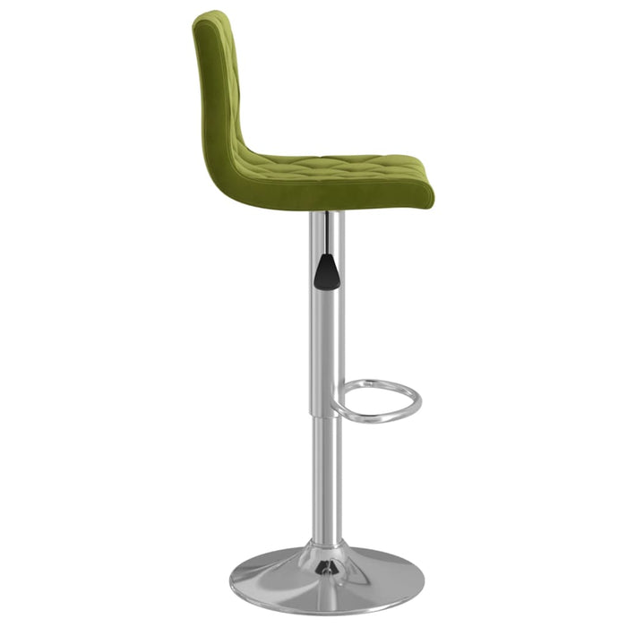 Scaune de bar, 2 buc., verde deschis, catifea WALTI
