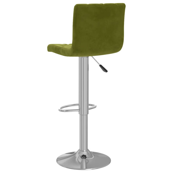 Scaune de bar, 2 buc., verde deschis, catifea WALTI