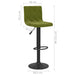 Scaune de bar, 2 buc., verde deschis, catifea - WALTI WALTI