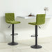 Scaune de bar, 2 buc., verde deschis, catifea - WALTI WALTI
