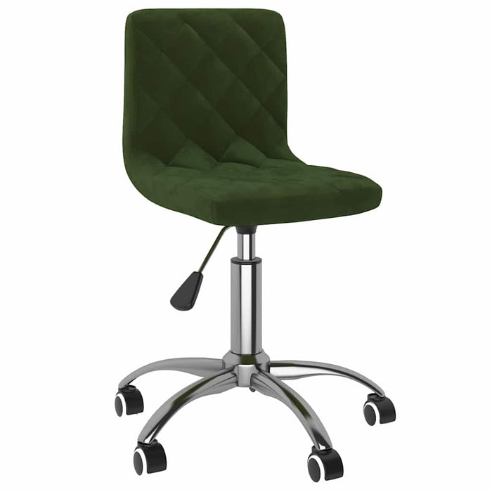 Scaune de bucătărie pivotante, 2 buc., verde închis, catifea WALTI