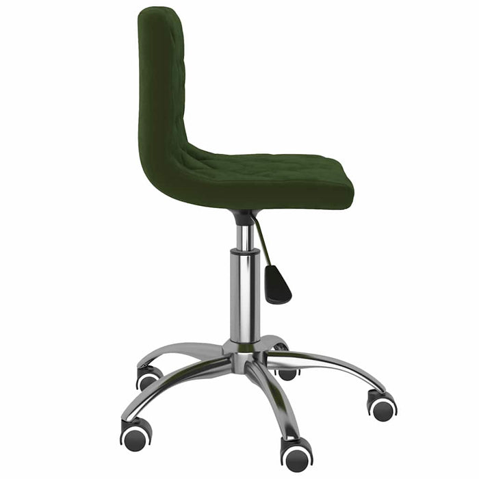Scaune de bucătărie pivotante, 2 buc., verde închis, catifea WALTI