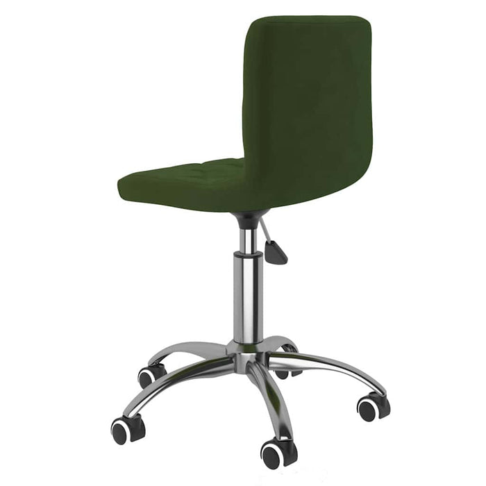 Scaune de bucătărie pivotante, 2 buc., verde închis, catifea WALTI
