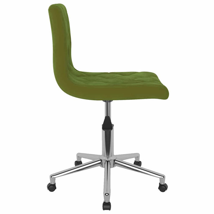 Scaune de bucătărie pivotante, 2 buc., verde deschis, catifea WALTI