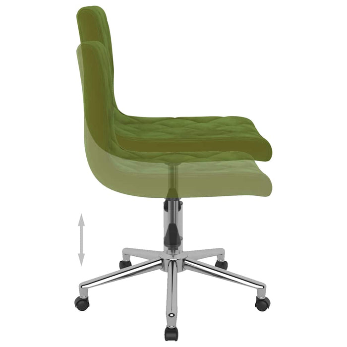 Scaune de bucătărie pivotante, 2 buc., verde deschis, catifea WALTI