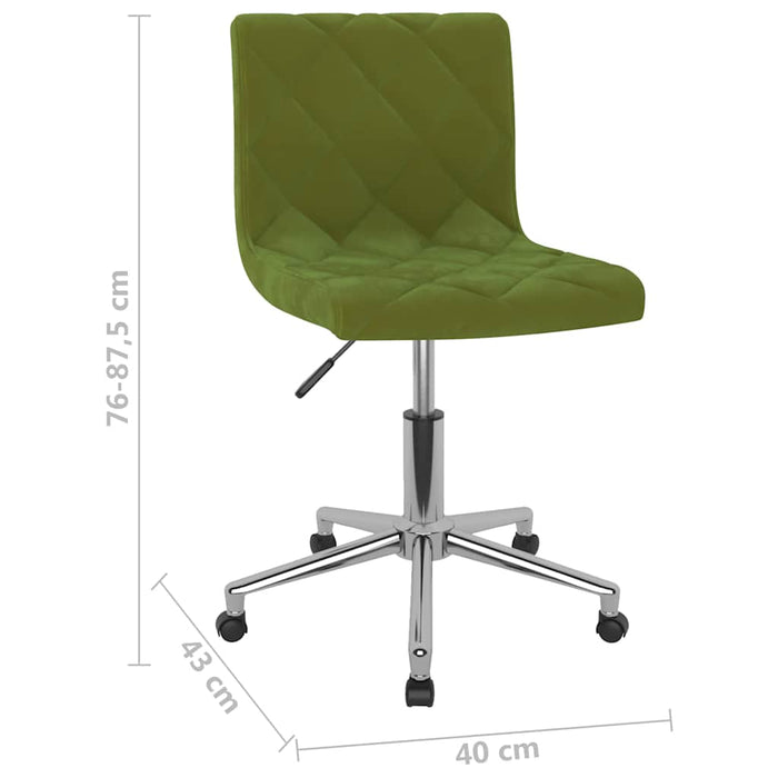 Scaune de bucătărie pivotante, 2 buc., verde deschis, catifea WALTI
