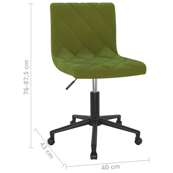 Scaune de bucătărie pivotante, 2 buc., verde deschis, catifea WALTI