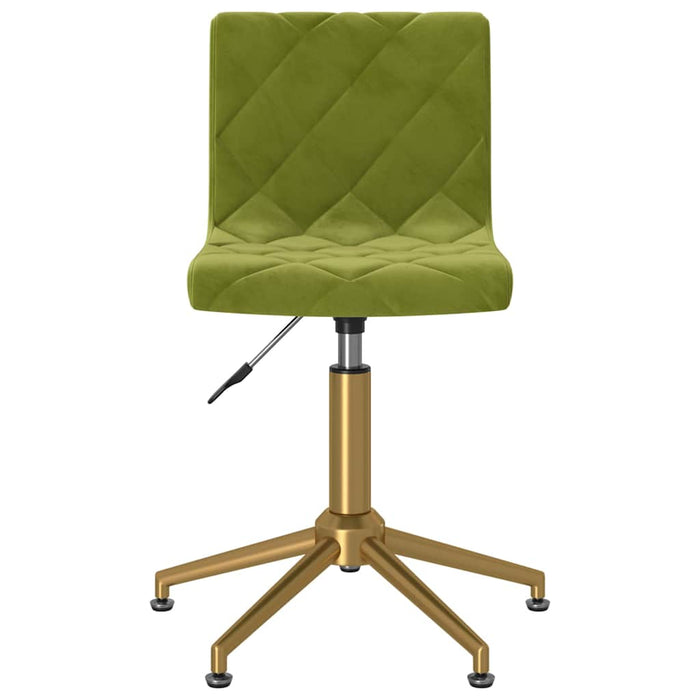 Scaune de bucătărie pivotante, 2 buc., verde deschis, catifea WALTI