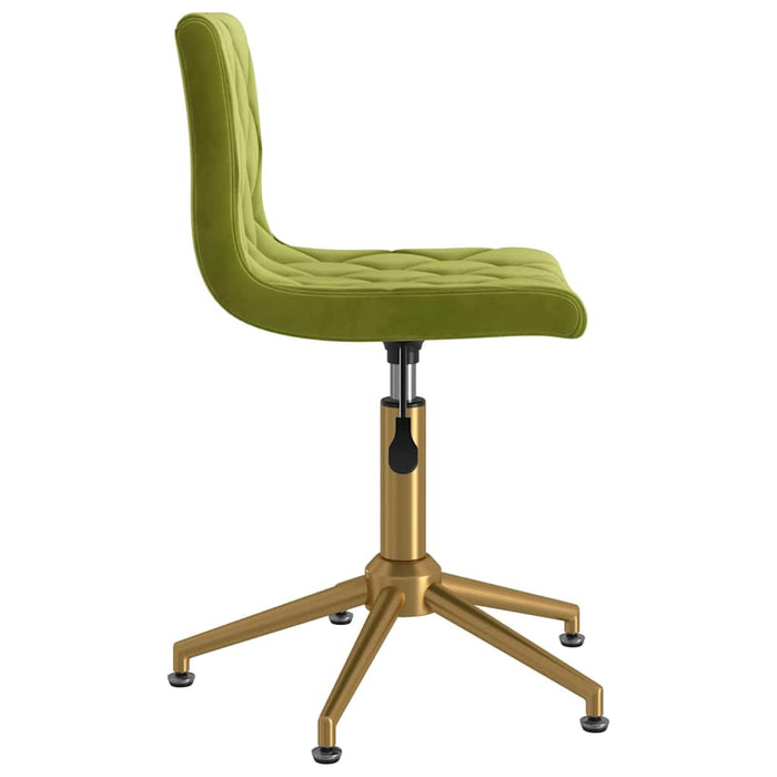 Scaune de bucătărie pivotante, 2 buc., verde deschis, catifea WALTI