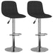 Scaune de bar, 2 buc., negru, material textil - WALTI WALTI