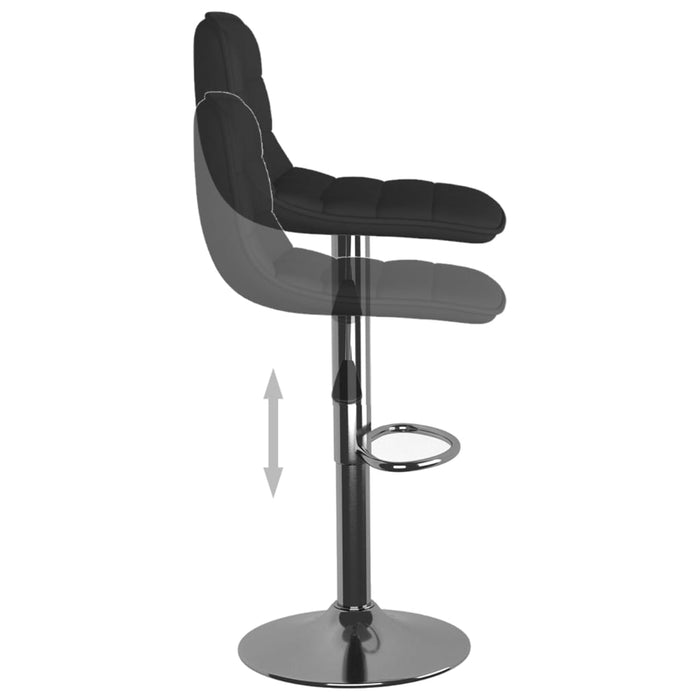 Scaune de bar, 2 buc., negru, material textil - WALTI WALTI