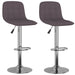 Scaune de bar, 2 buc., gri taupe, material textil - WALTI WALTI