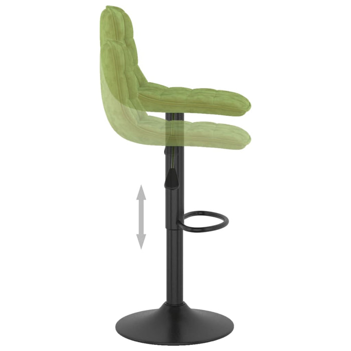Scaune de bar, 2 buc., verde deschis, catifea - WALTI WALTI