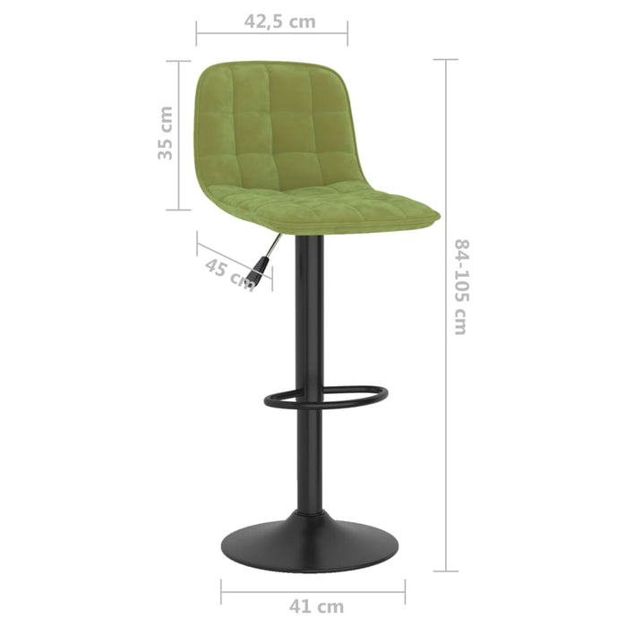 Scaune de bar, 2 buc., verde deschis, catifea - WALTI WALTI