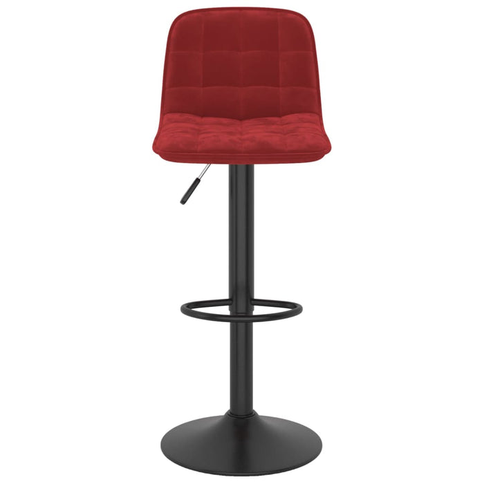 Scaune de bar, 2 buc., roșu vin, catifea - WALTI WALTI