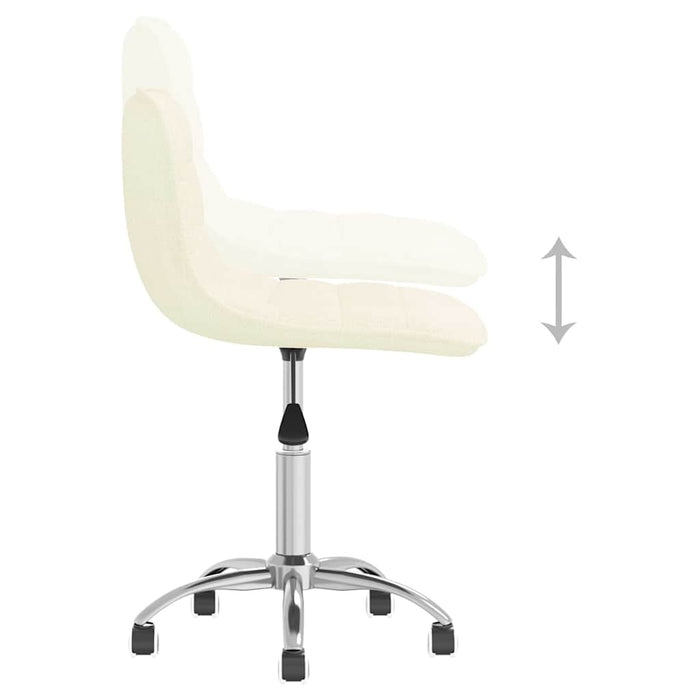 Scaun de bucătărie pivotant, crem, material textil WALTI